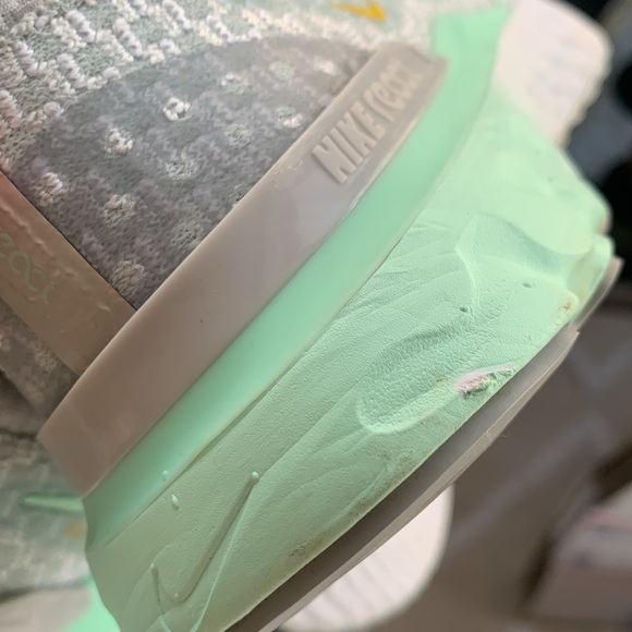 Nike FlyKnit 3 React Infinity Run Street Running Shoes Mint Pure Platinum Foam 7 - Picture 12 of 12